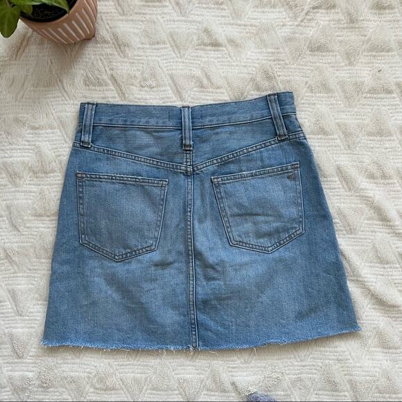 Madewell Rigid Denim A-Line Mini Skirt in Lovell Wash - Picture 5 of 9